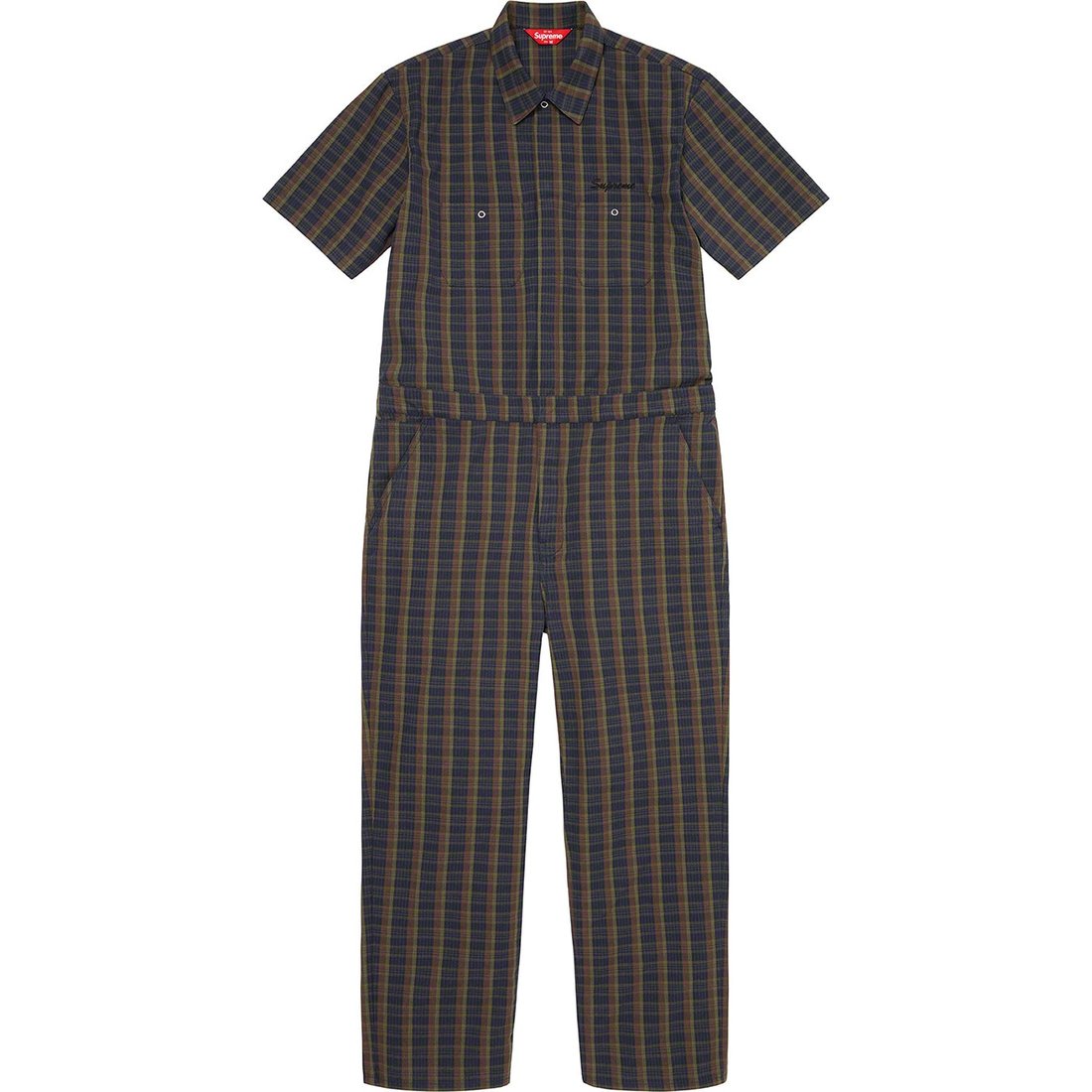 Details on S S Coverall Navy Plaid from spring summer 2023 (Price is $198)