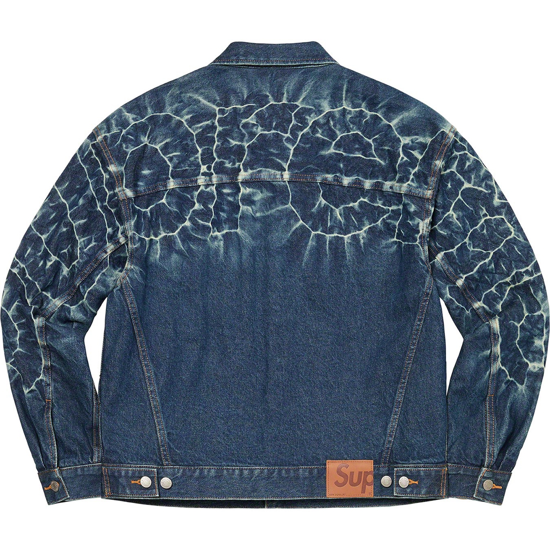 Details on Shibori Denim Trucker Jacket Rigid Indigo from spring summer
                                                    2023 (Price is $298)