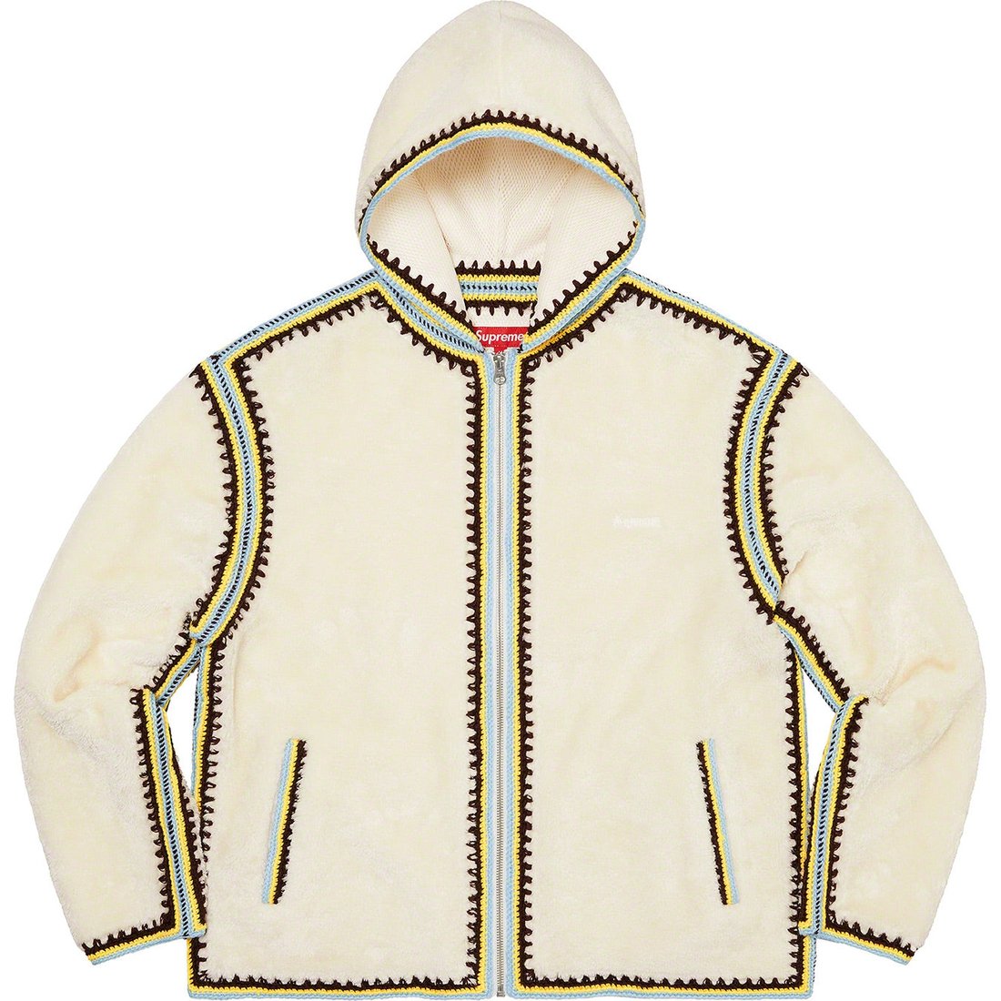 Details on Crochet Edge Hooded Zip Up Top White from spring summer
                                                    2023 (Price is $198)