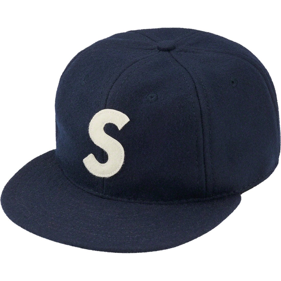 Details on Ebbets S Logo Fitted 6-Panel Navy from spring summer 2023 (Price is $64)