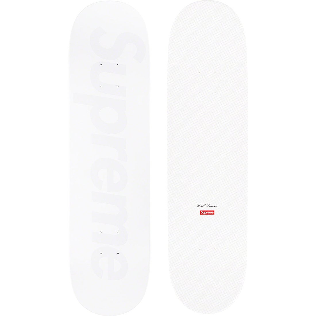 Details on Tonal Box Logo Skateboard White - 8.125" x 32" from spring summer 2023 (Price is $58)