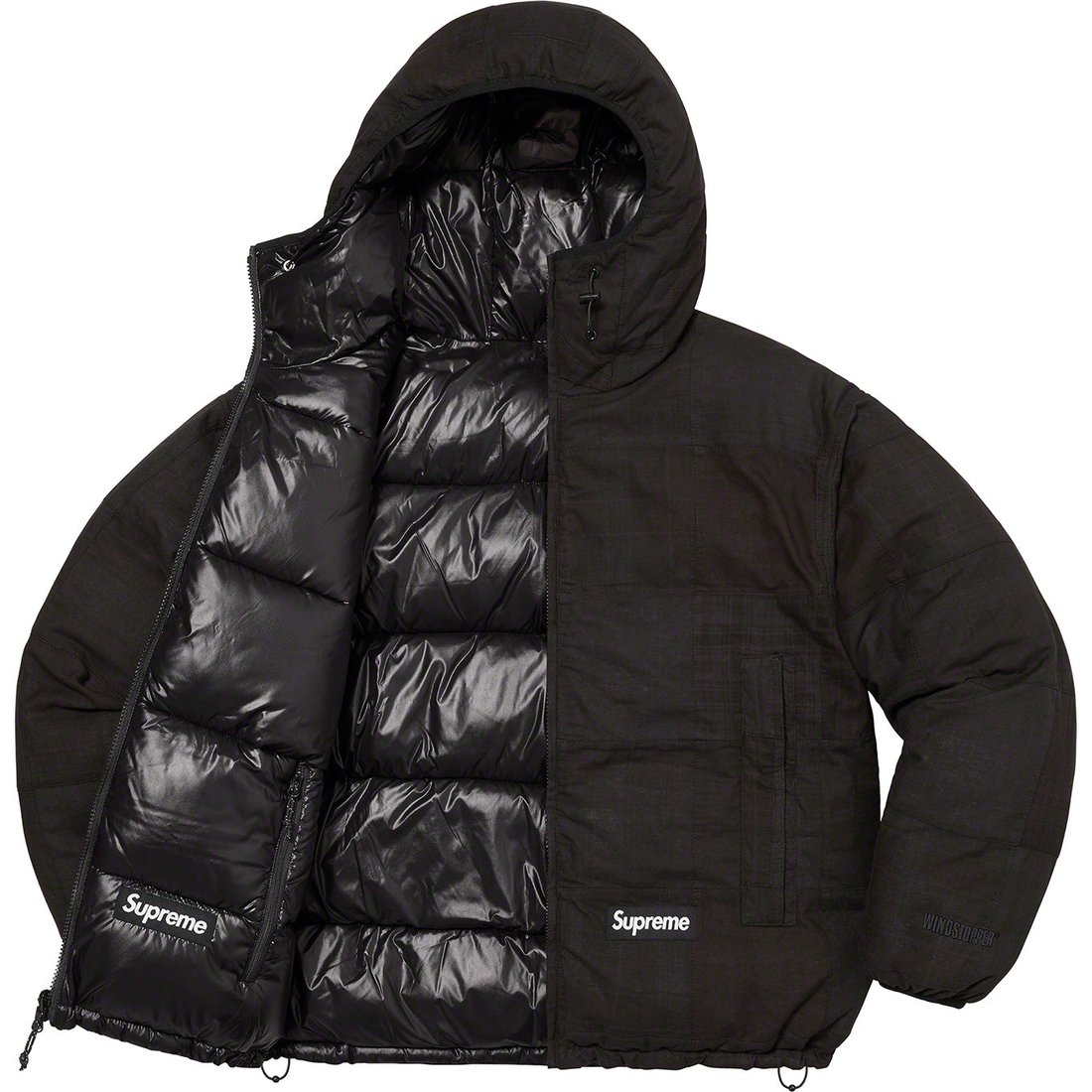 Details on Madras Reversible WINDSTOPPER Puffer Jacket Black from spring summer
                                                    2023 (Price is $398)