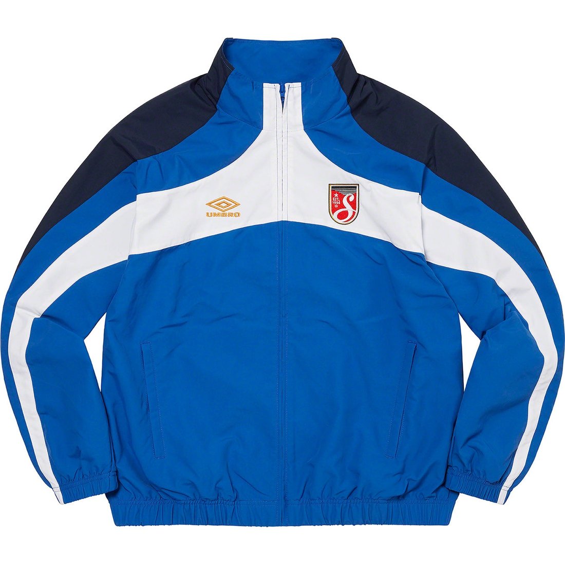 Details on Supreme Umbro Track Jacket Blue from spring summer
                                                    2023 (Price is $188)