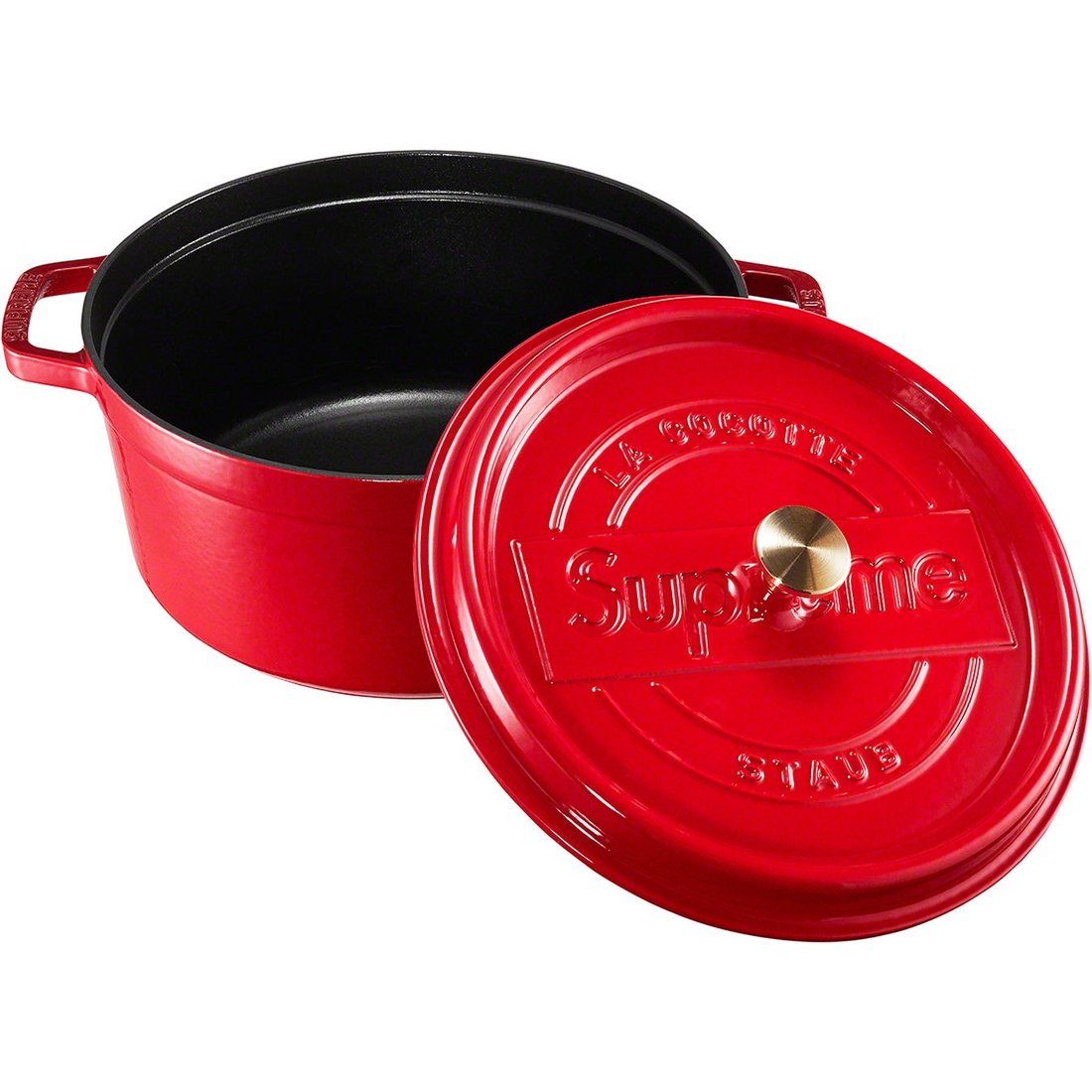 Details on Supreme STAUB Round 5.5 Qt. Cocotte Red from spring summer
                                                    2023 (Price is $398)