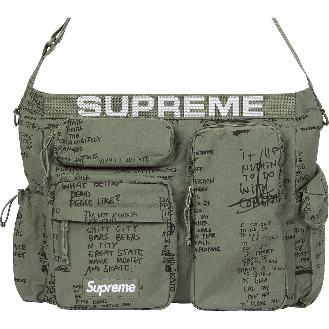 Details on Field Messenger Bag Olive Gonz from spring summer
                                                    2023 (Price is $118)