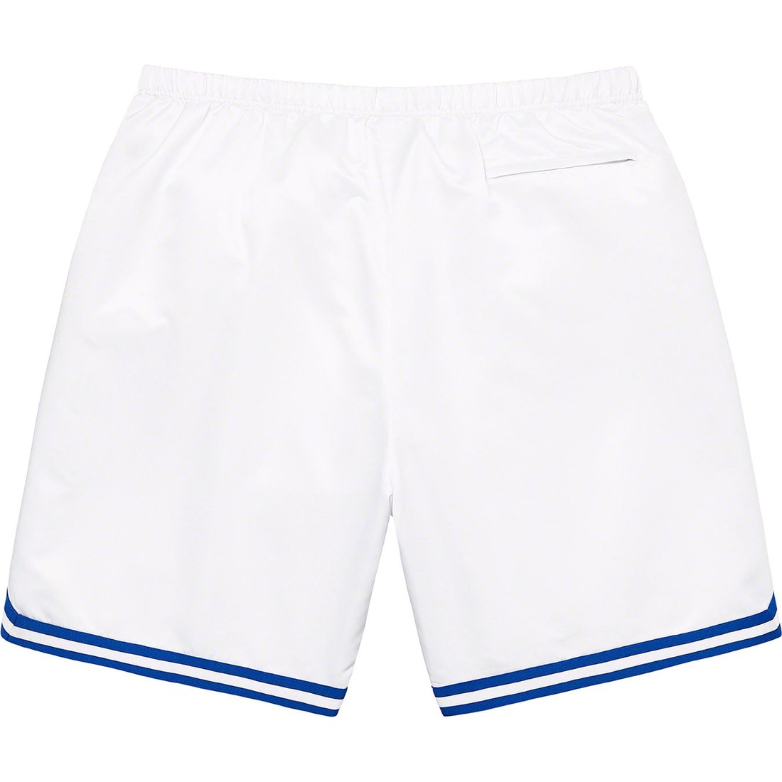 Details on Supreme Mitchell & Ness Satin Basketball Short White from spring summer
                                                    2023 (Price is $138)