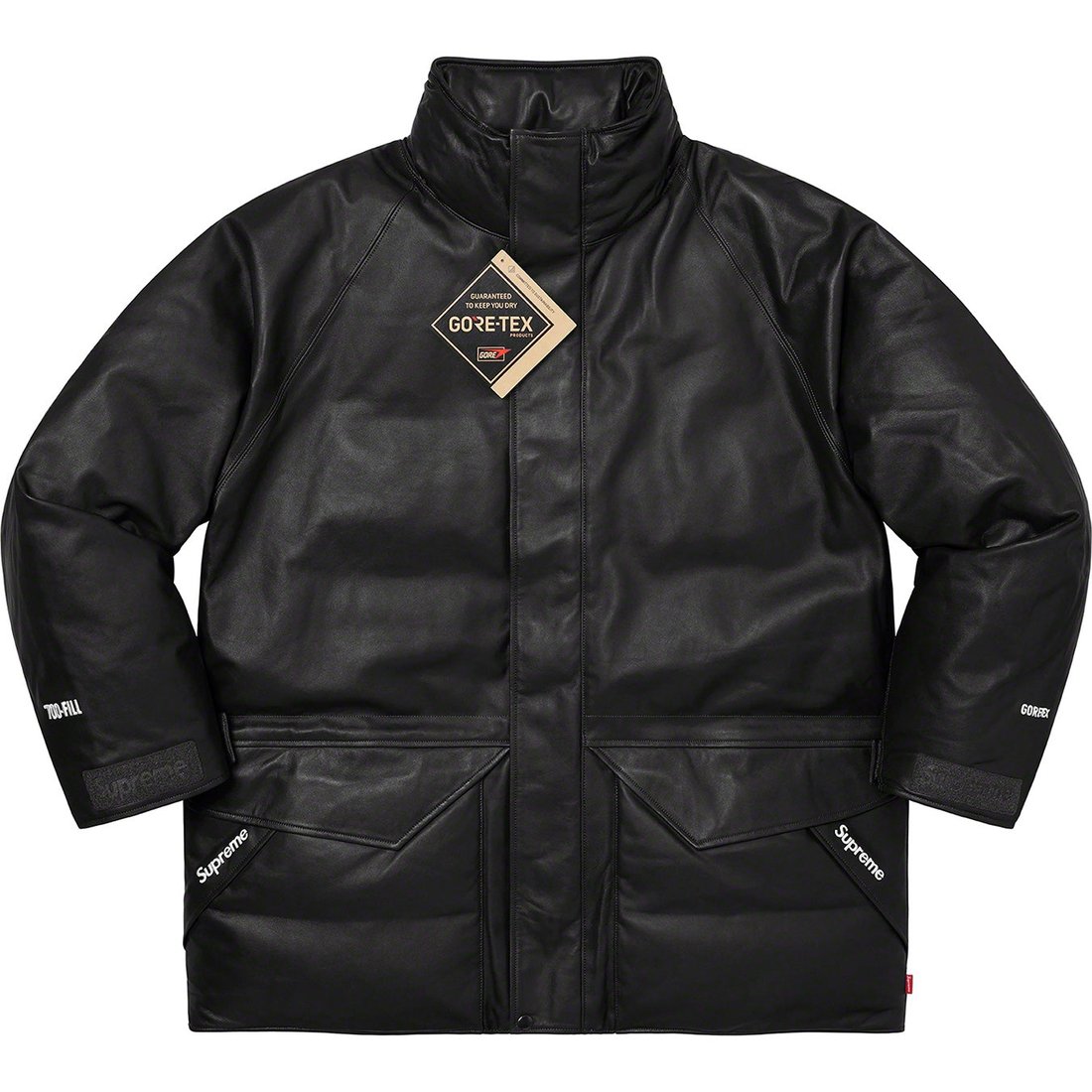 Details on GORE-TEX Leather 700-Fill Down Parka Black from spring summer
                                                    2023 (Price is $1198)