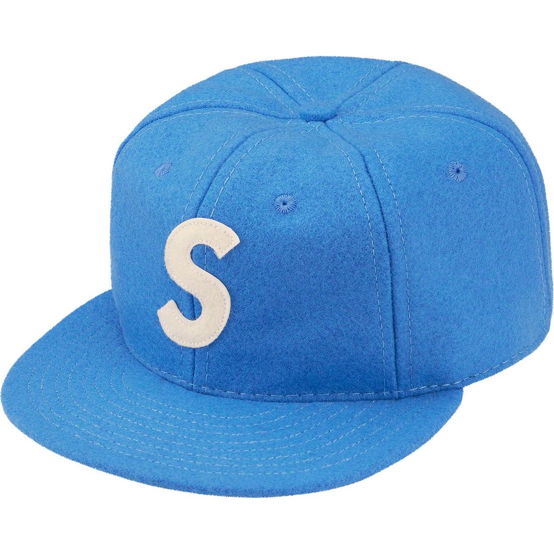 Details on Ebbets S Logo Fitted 6-Panel Light Blue from spring summer
                                                    2023 (Price is $64)