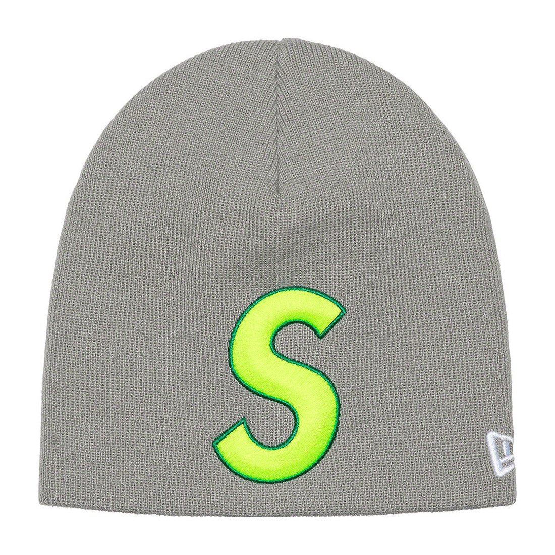 Details on New Era S Logo Beanie Grey from spring summer
                                                    2023 (Price is $40)