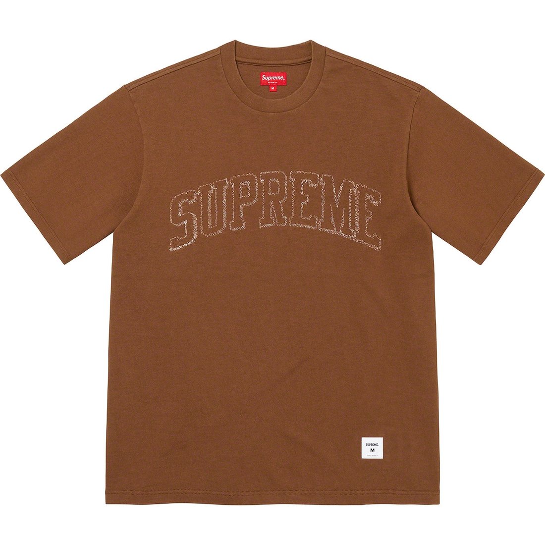 Details on Sketch Embroidered S S Top Brown from spring summer 2023 (Price is $78)