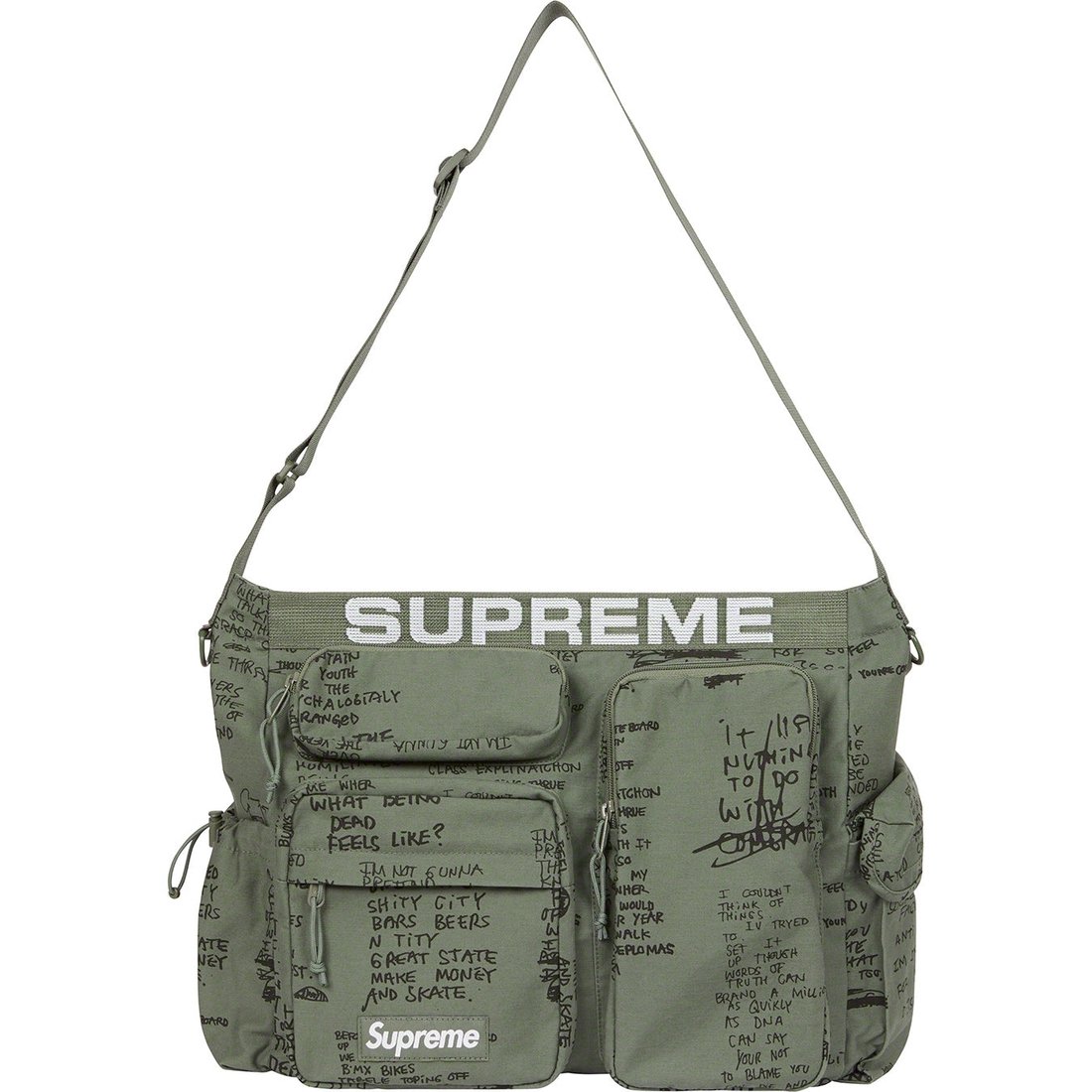 Details on Field Messenger Bag Olive Gonz from spring summer
                                                    2023 (Price is $118)