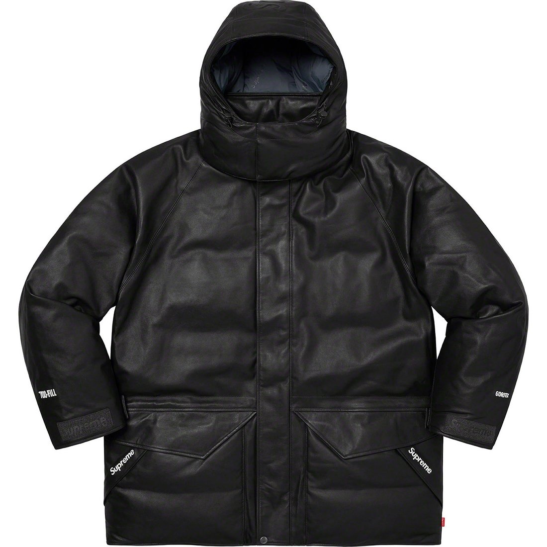 Details on GORE-TEX Leather 700-Fill Down Parka Black from spring summer
                                                    2023 (Price is $1198)