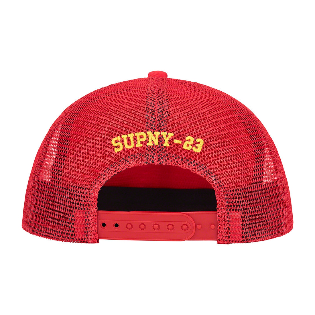 Details on HOSP Mesh Back 5-Panel Red from spring summer 2023 (Price is $48)