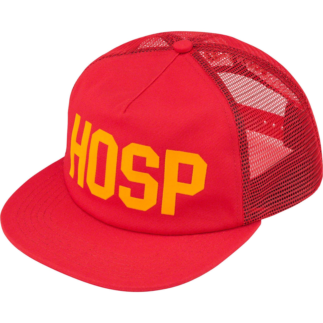 Details on HOSP Mesh Back 5-Panel Red from spring summer 2023 (Price is $48)