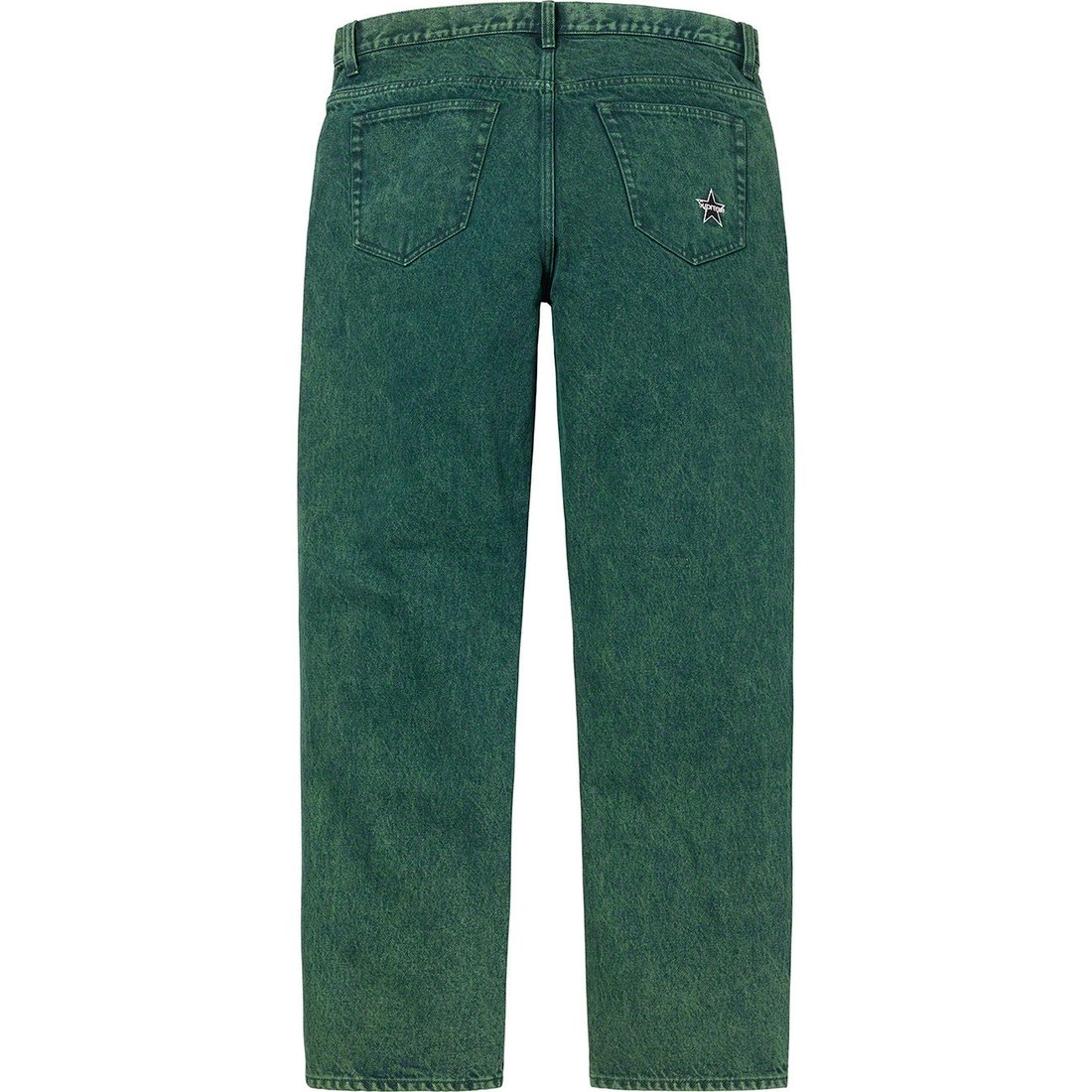 Details on Regular Jean Overdyed Green from spring summer
                                                    2023 (Price is $158)