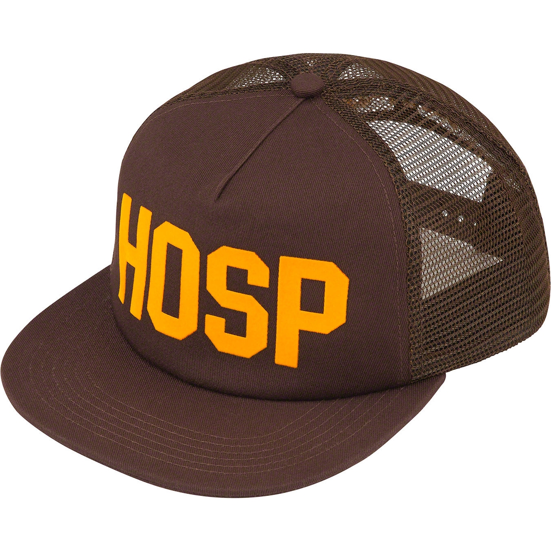 Details on HOSP Mesh Back 5-Panel Brown from spring summer 2023 (Price is $48)
