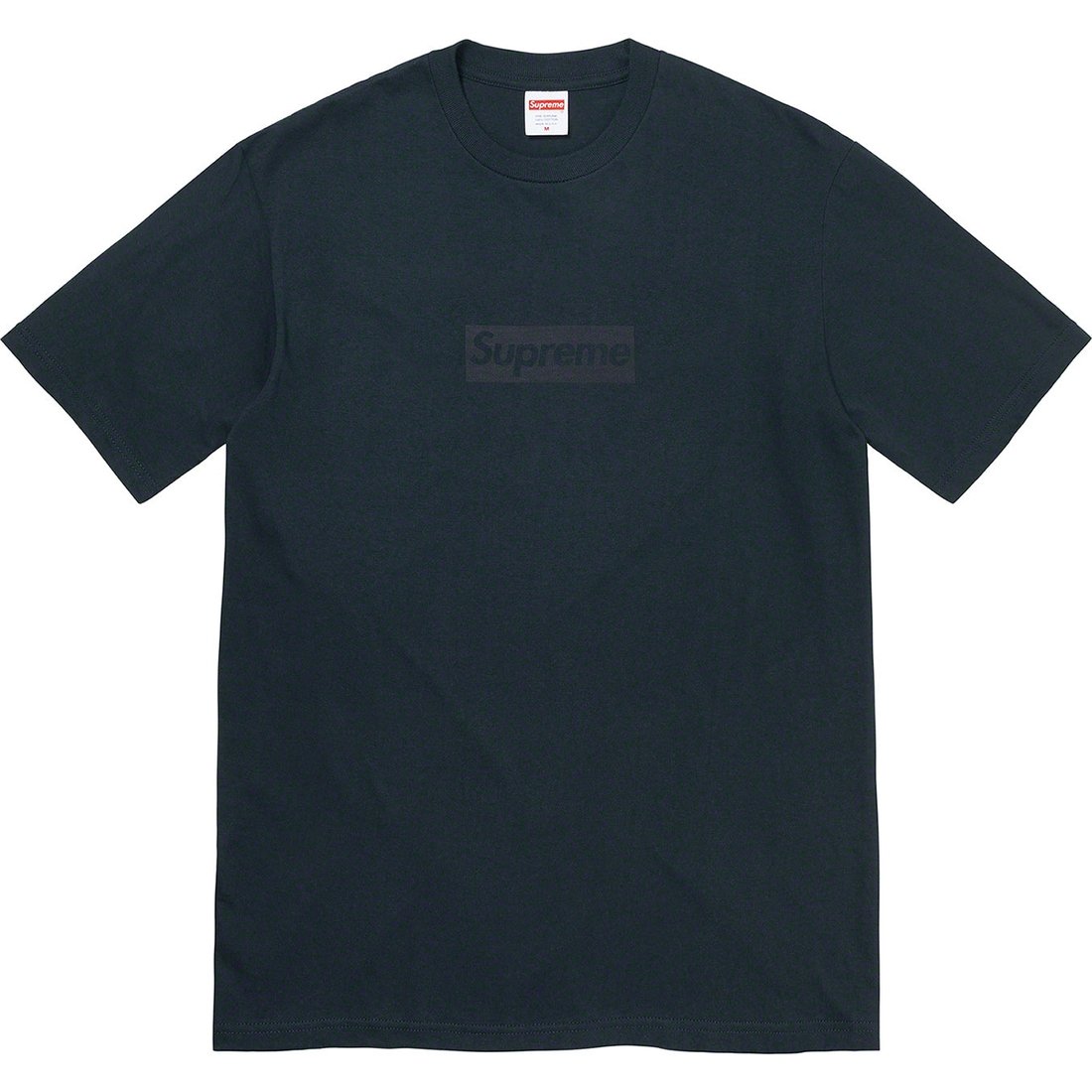 Details on Tonal Box Logo Tee Navy from spring summer 2023 (Price is $40)