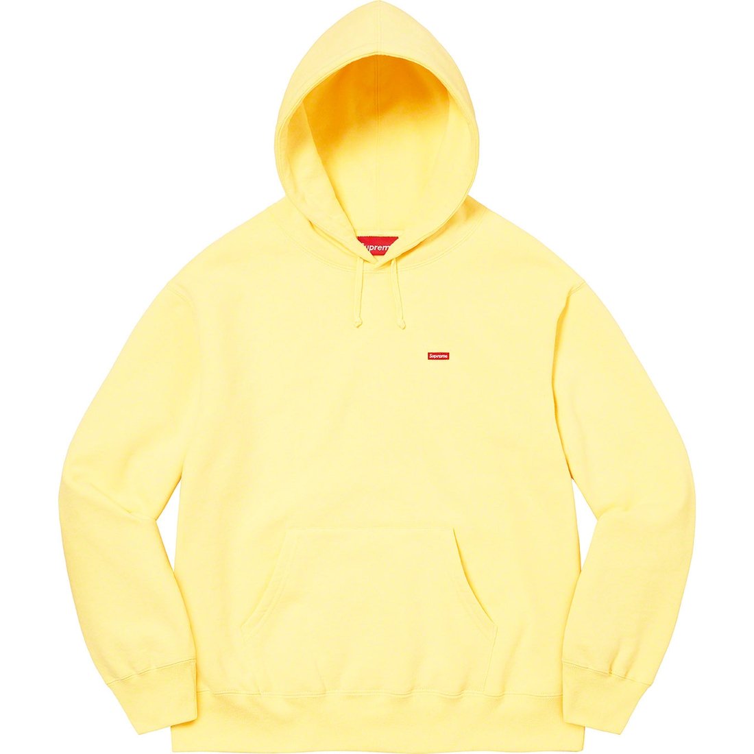 Details on Small Box Hooded Sweatshirt Light Yellow from spring summer 2023 (Price is $148)