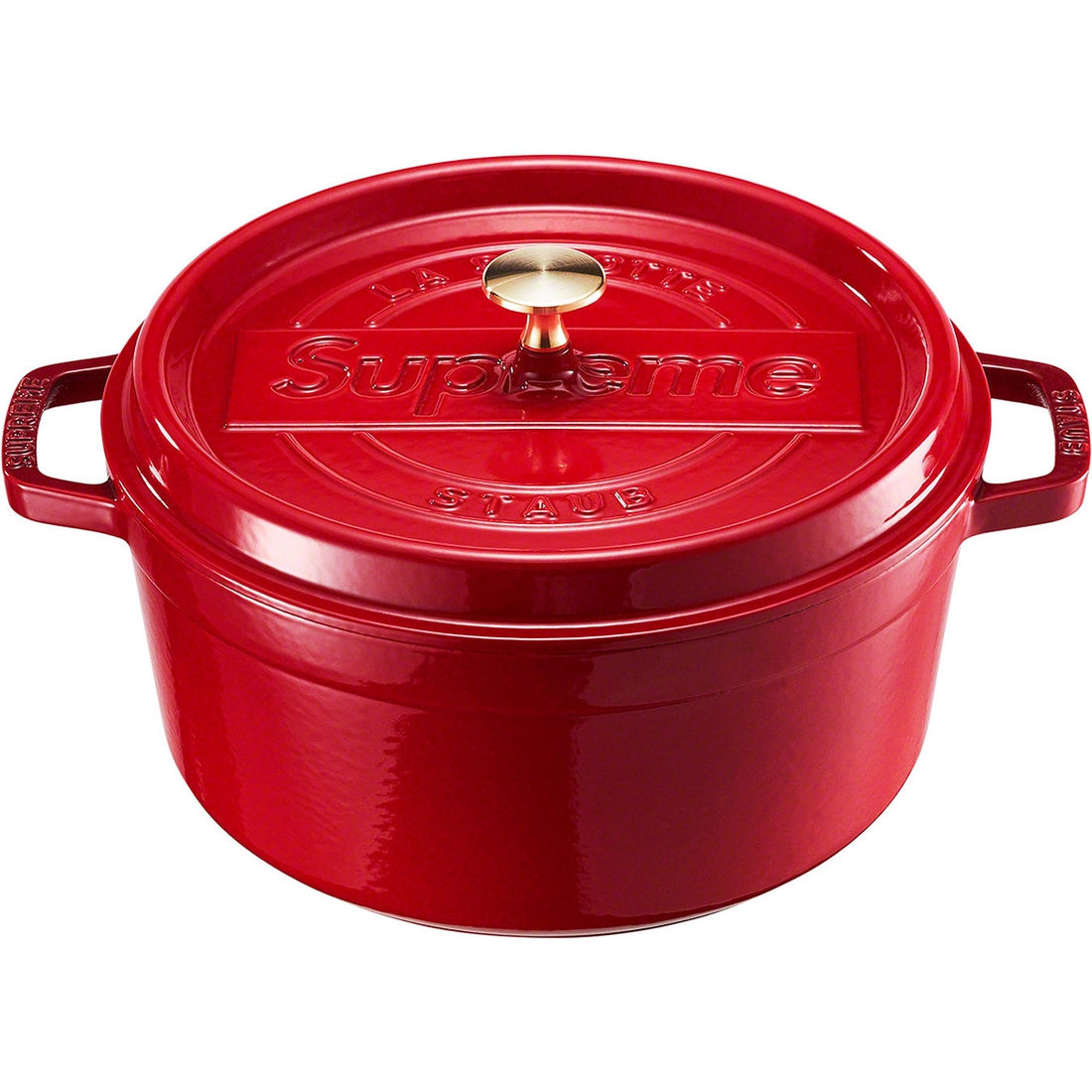 Details on Supreme STAUB Round 5.5 Qt. Cocotte Red from spring summer 2023 (Price is $398)