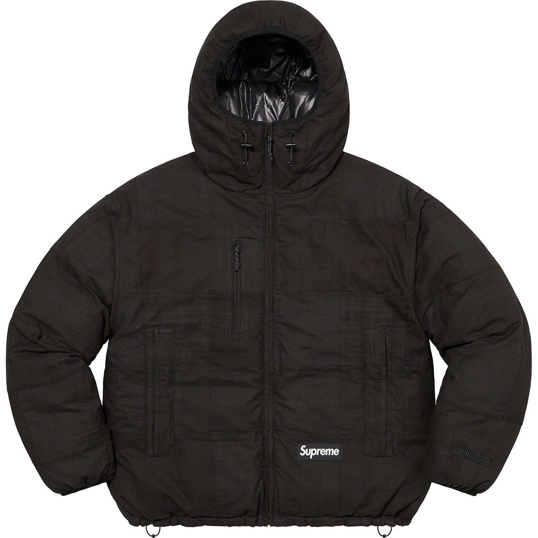 Details on Madras Reversible WINDSTOPPER Puffer Jacket Black from spring summer
                                                    2023 (Price is $398)