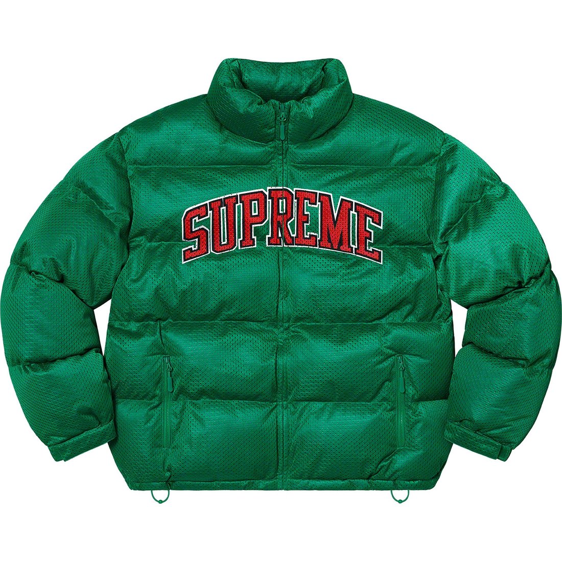 Details on Mesh Jersey Puffer Jacket Green from spring summer 2023 (Price is $348)