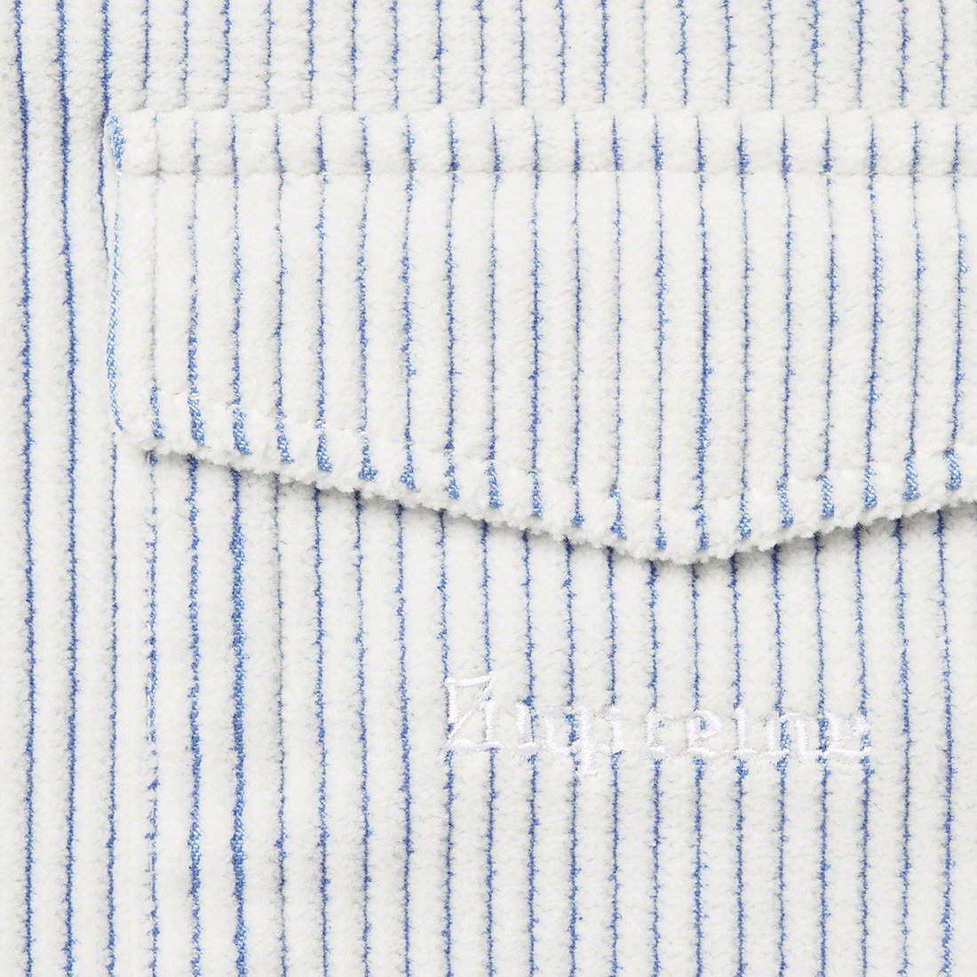 Details on 2-Tone Corduroy Zip Up Shirt White from spring summer
                                                    2023 (Price is $148)