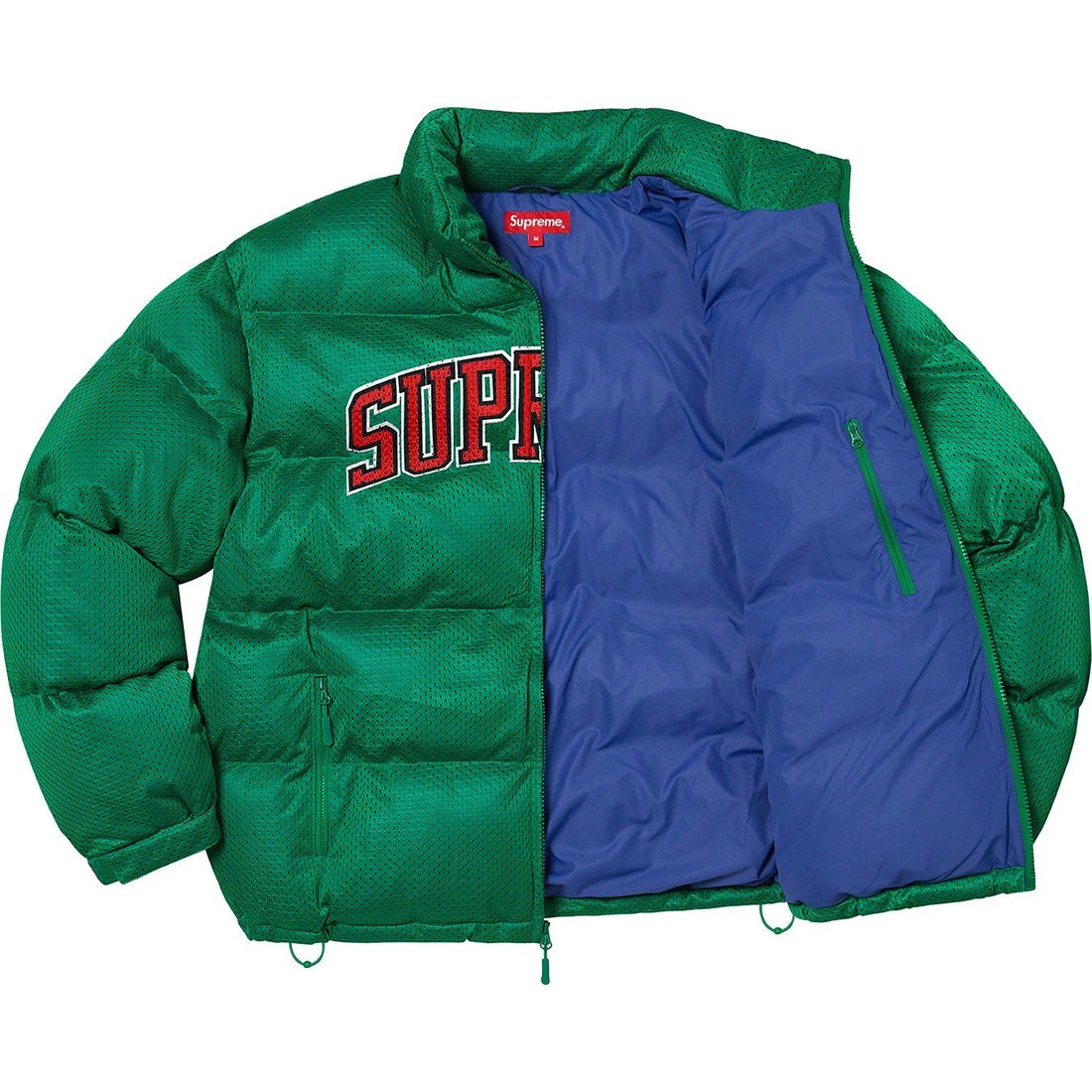 Details on Mesh Jersey Puffer Jacket Green from spring summer 2023 (Price is $348)