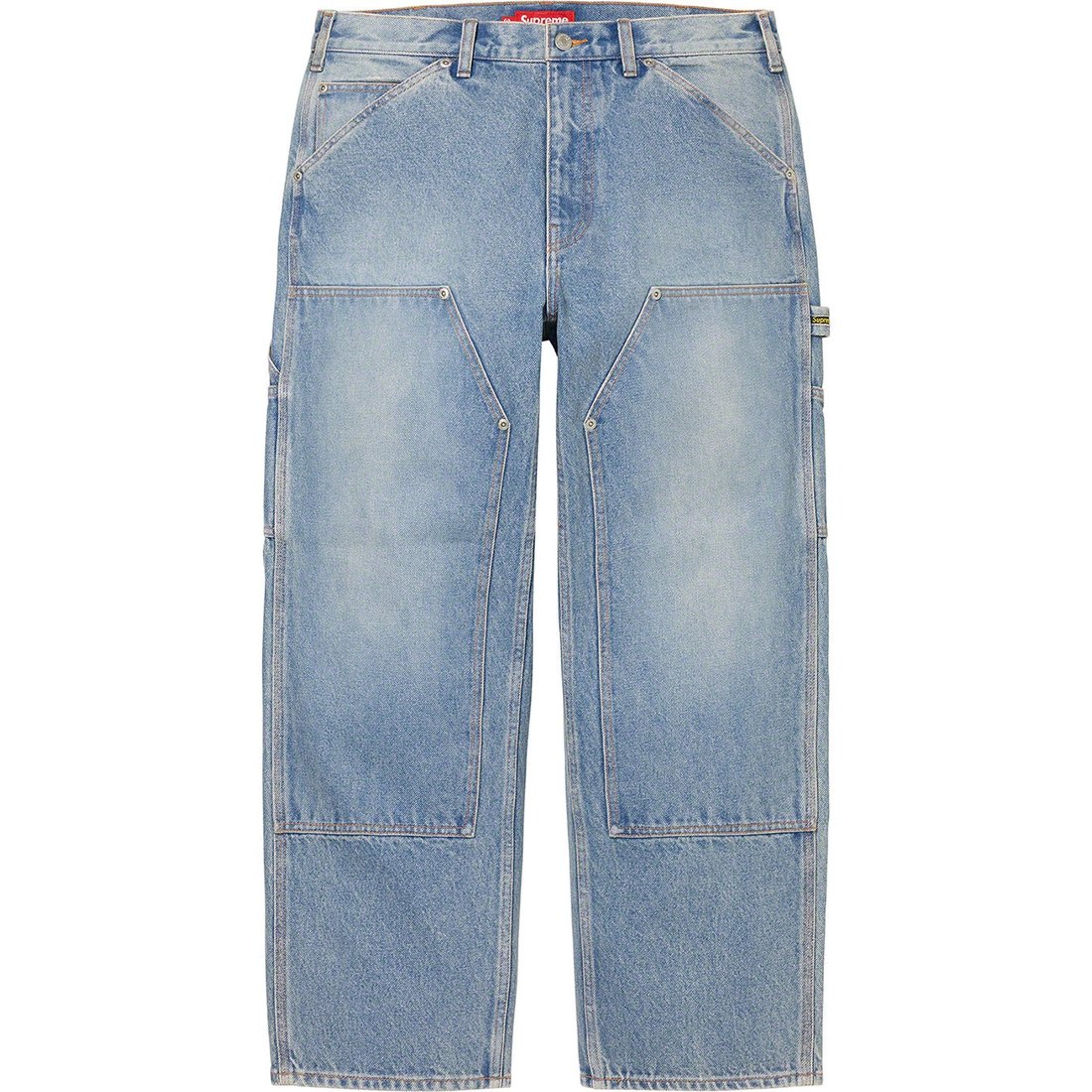 Details on Double Knee Painter Pant Washed Blue from spring summer 2023 (Price is $168)