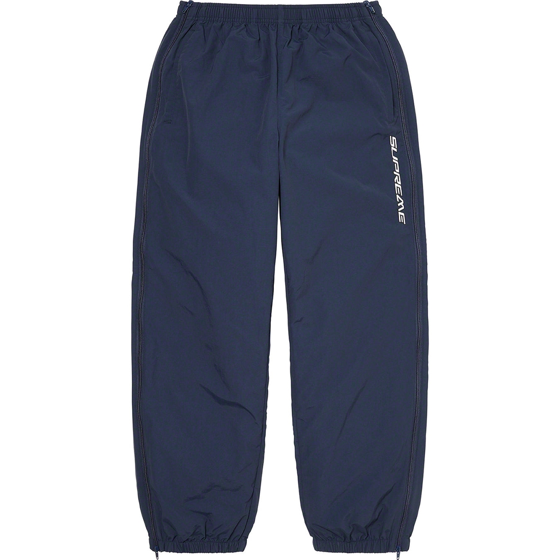 Details on Full Zip Baggy Warm Up Pant Navy from spring summer 2023 (Price is $138)