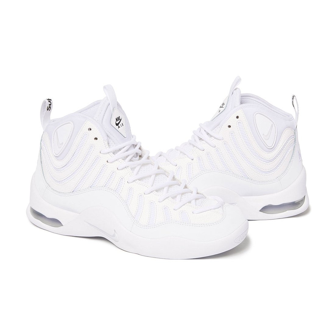 Details on Supreme Nike Air Bakin White from spring summer
                                                    2023 (Price is $168)