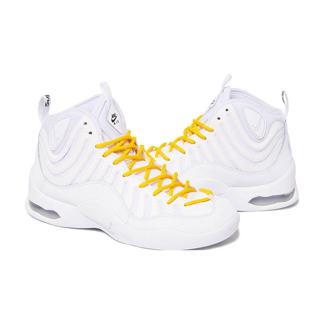 Details on Supreme Nike Air Bakin White from spring summer
                                                    2023 (Price is $168)