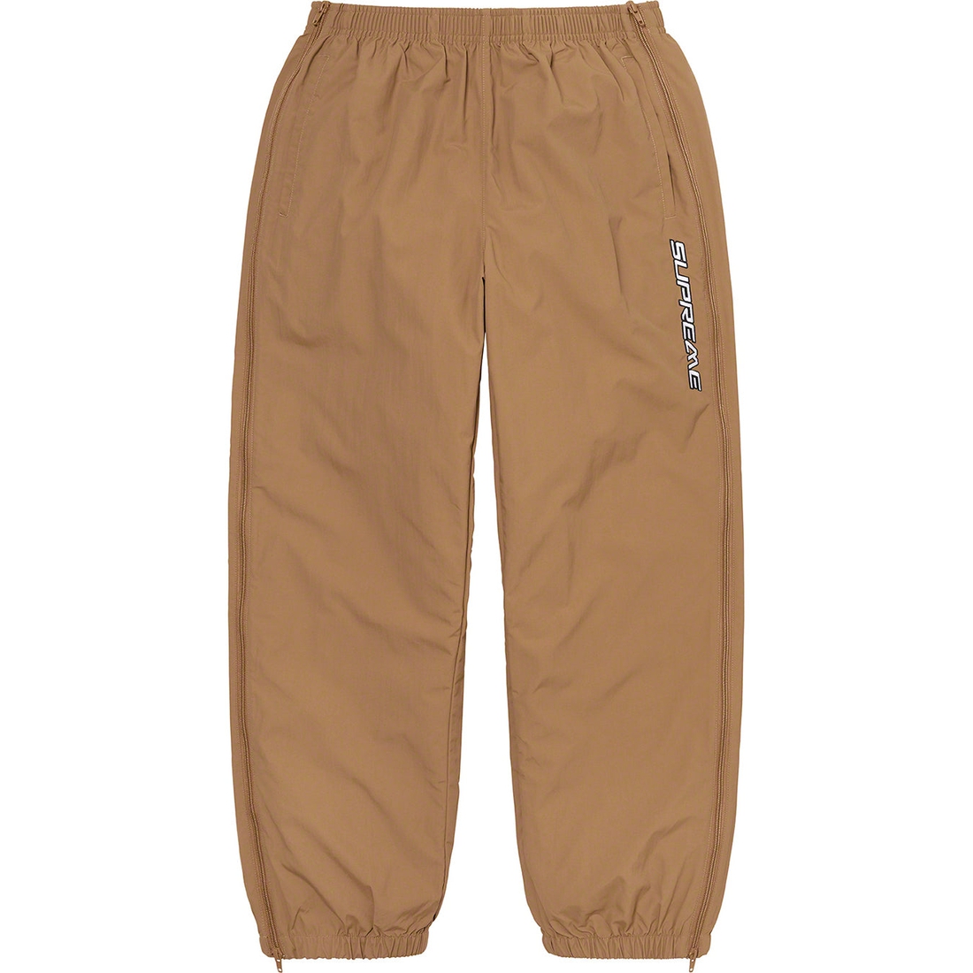 Details on Full Zip Baggy Warm Up Pant Light Brown from spring summer
                                                    2023 (Price is $138)