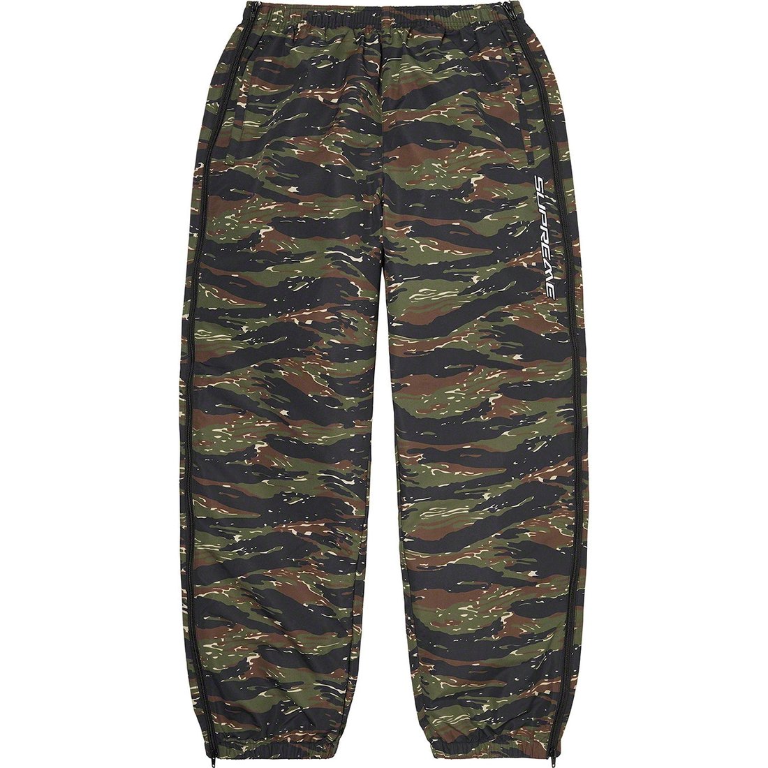 Details on Full Zip Baggy Warm Up Pant Tiger Camo from spring summer 2023 (Price is $138)