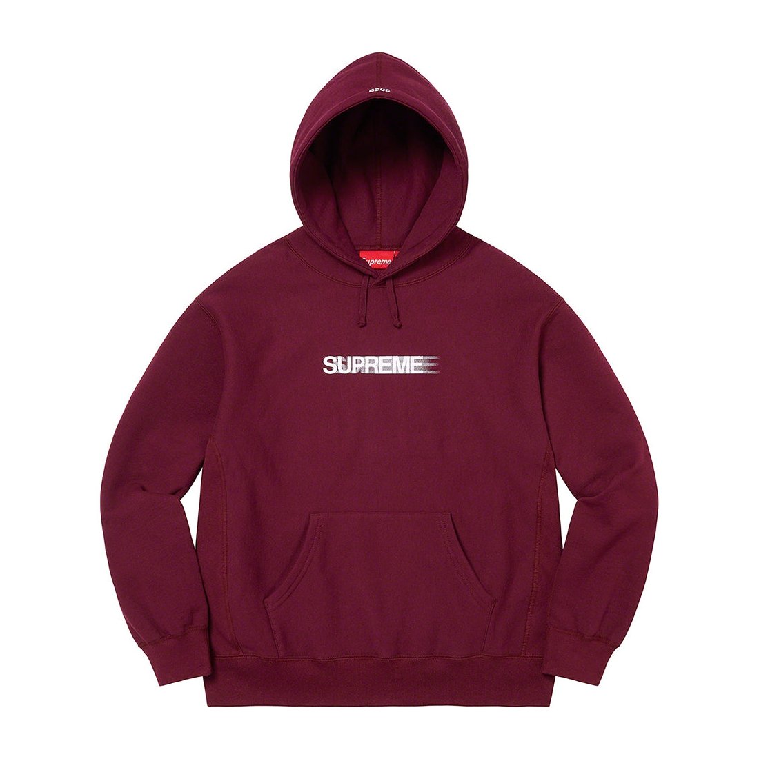 Details on Motion Logo Hooded Sweatshirt Burgundy from spring summer
                                                    2023 (Price is $158)