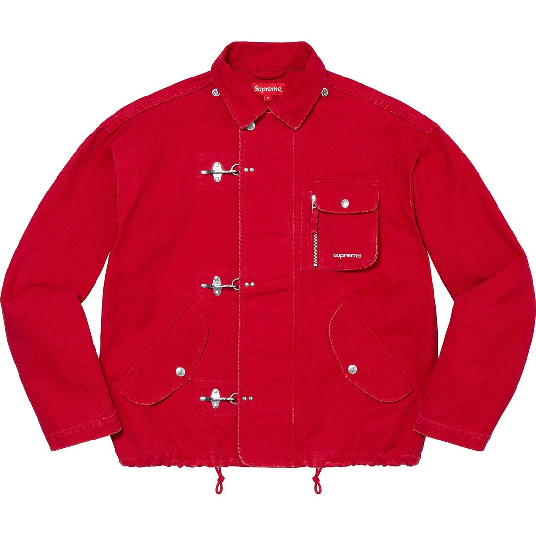 Details on Canvas Clip Jacket Red from spring summer
                                                    2023 (Price is $248)