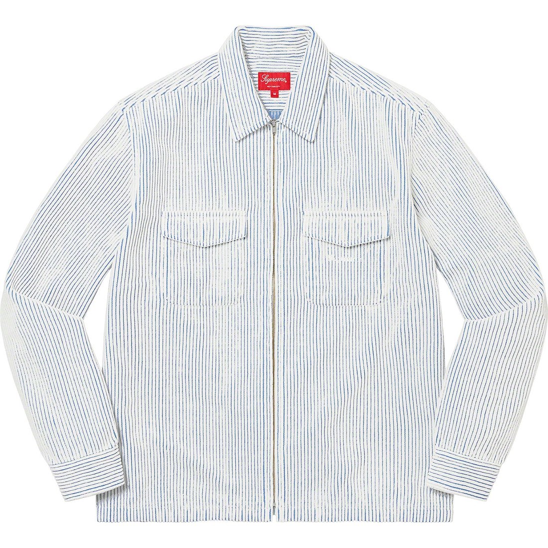 Details on 2-Tone Corduroy Zip Up Shirt White from spring summer
                                                    2023 (Price is $148)