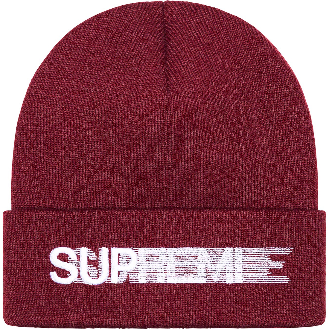 Details on Motion Logo Beanie Burgundy from spring summer 2023 (Price is $38)