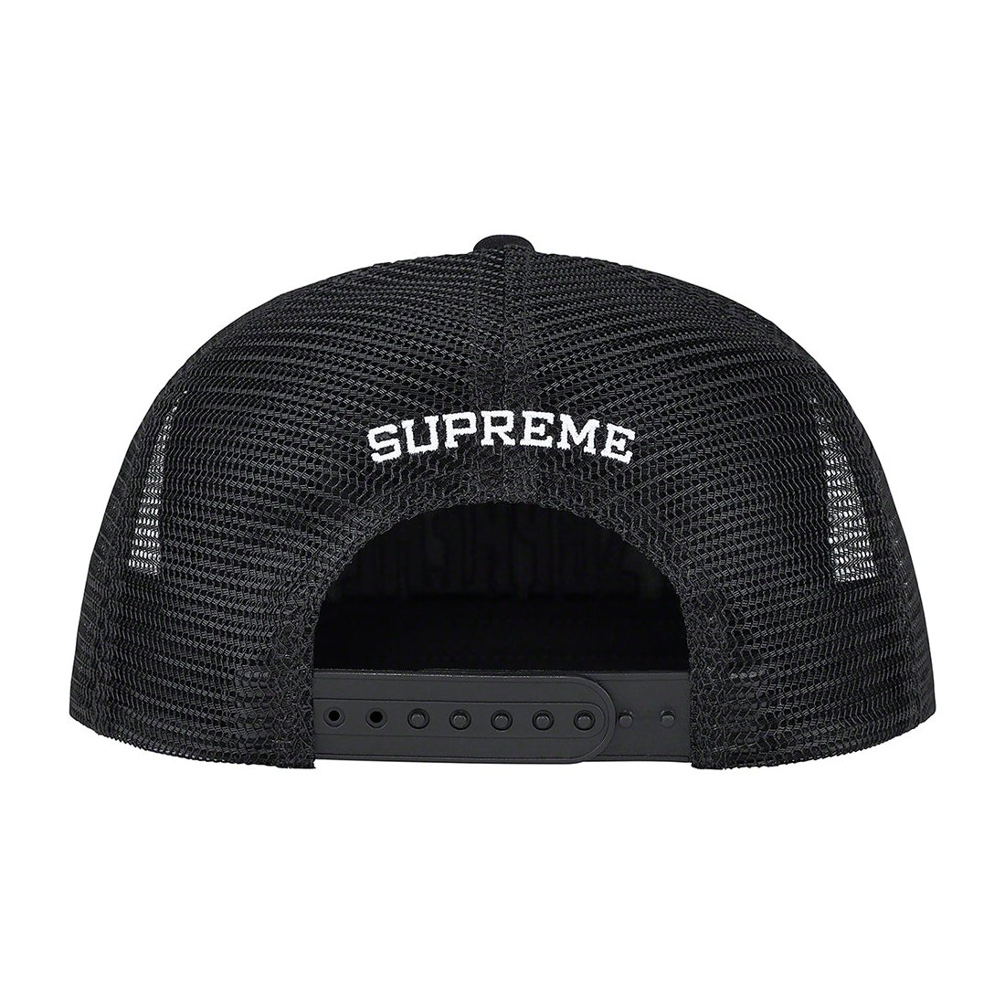 Details on Stamped Mesh Back 5-Panel Black from spring summer
                                                    2023 (Price is $48)