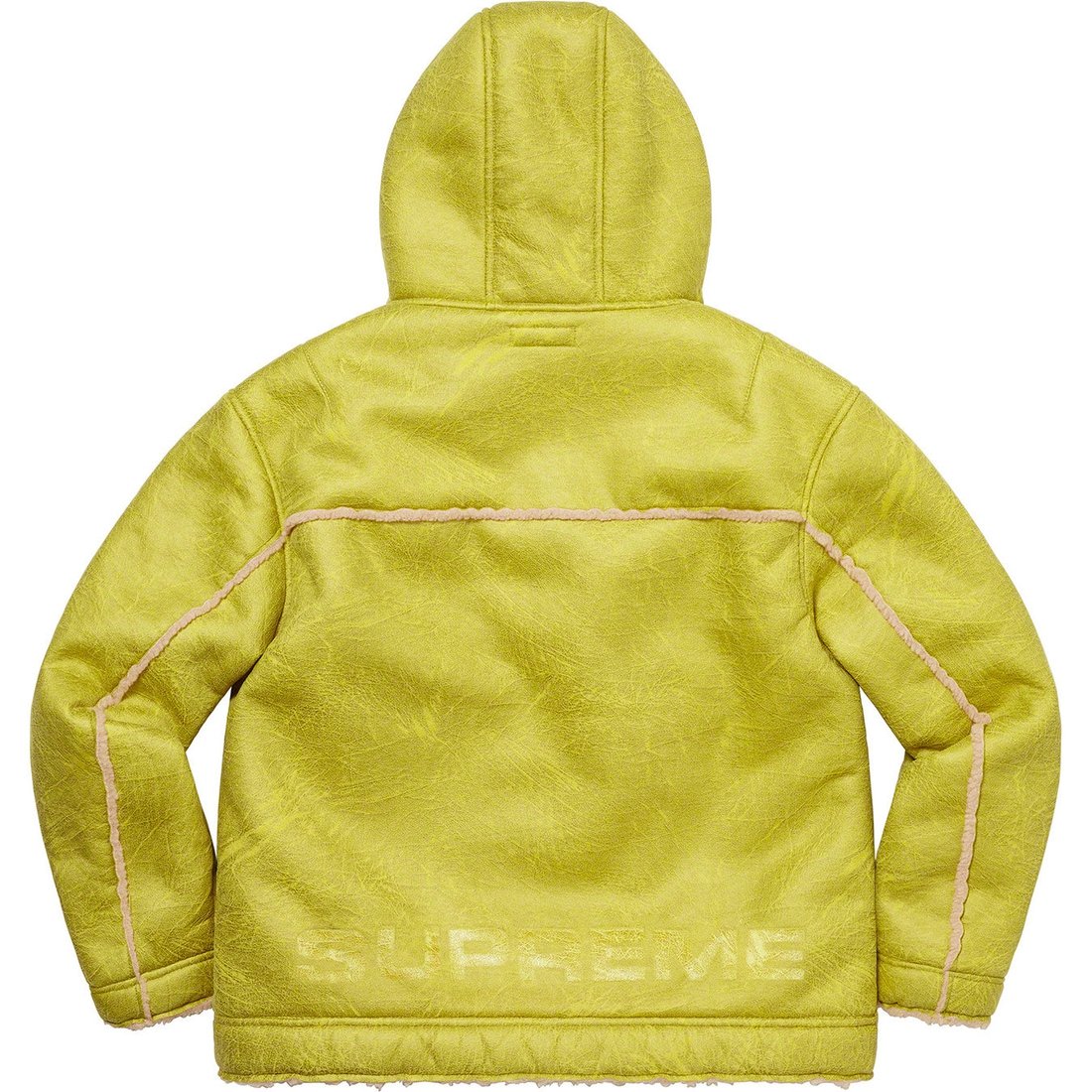 Details on Faux Shearling Hooded Jacket Citrus from spring summer 2023 (Price is $298)