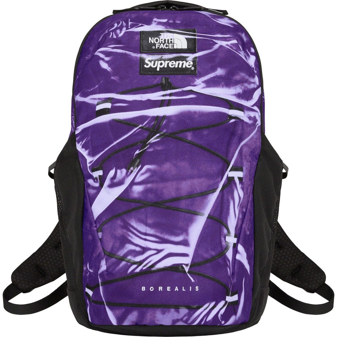 Details on Supreme The North Face Trompe L’oeil Printed Borealis Backpack Purple from spring summer
                                                    2023 (Price is $158)