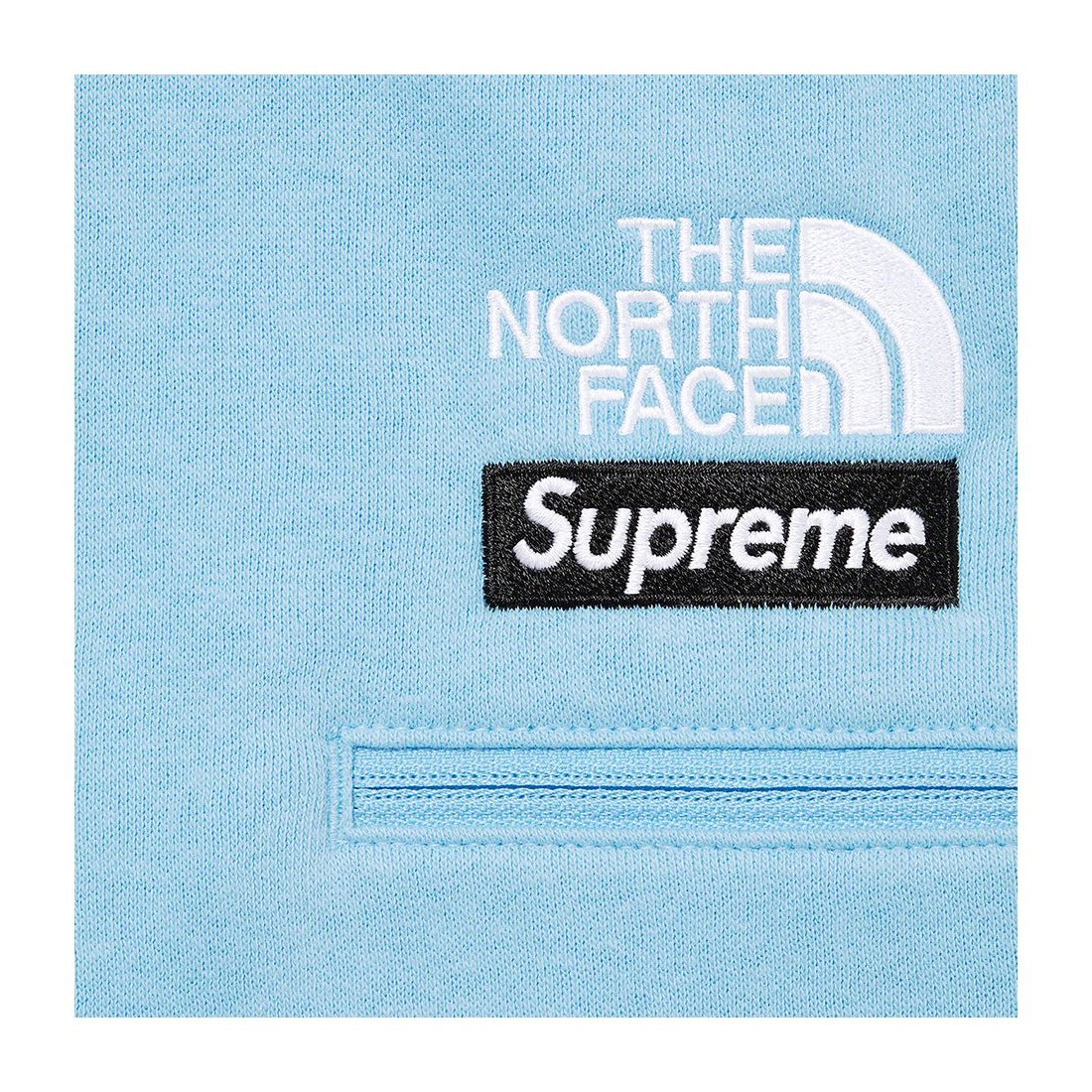 Details on Supreme The North Face Convertible Sweatpant Blue from spring summer 2023 (Price is $138)