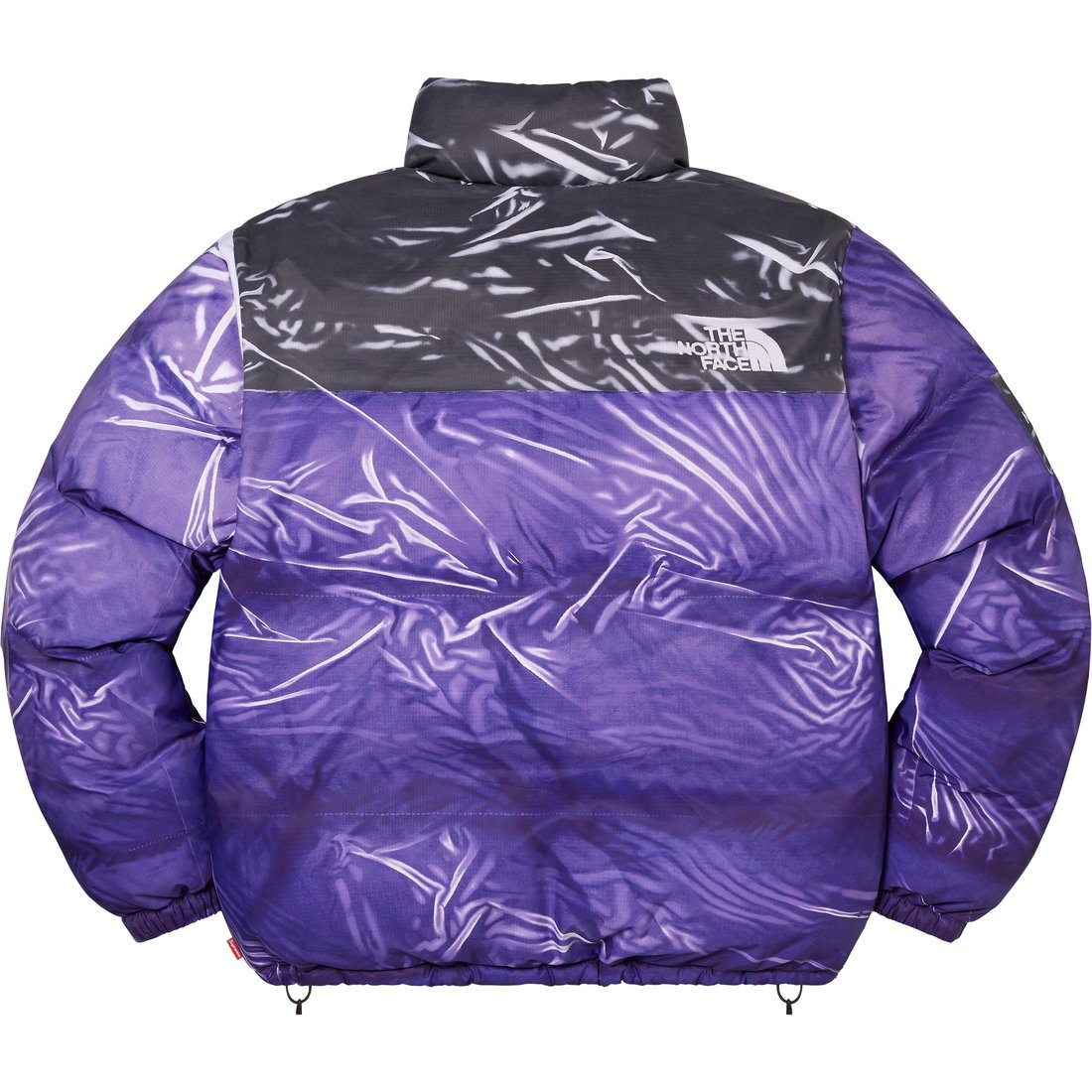 Details on Supreme The North Face Trompe L’oeil Printed Nuptse Jacket Purple from spring summer 2023 (Price is $398)
