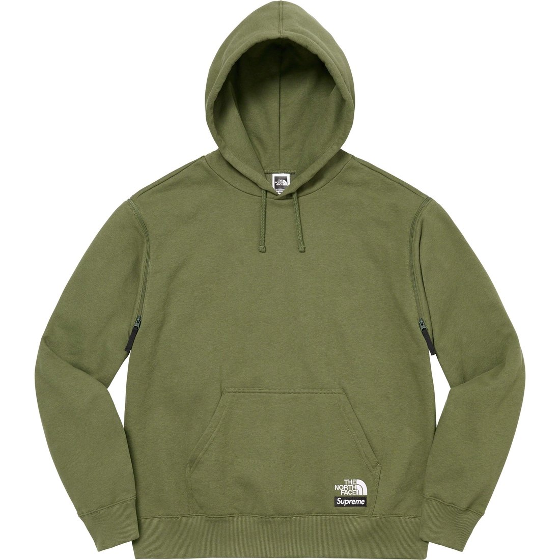 Details on Supreme The North Face Convertible Hooded Sweatshirt Olive from spring summer
                                                    2023 (Price is $148)