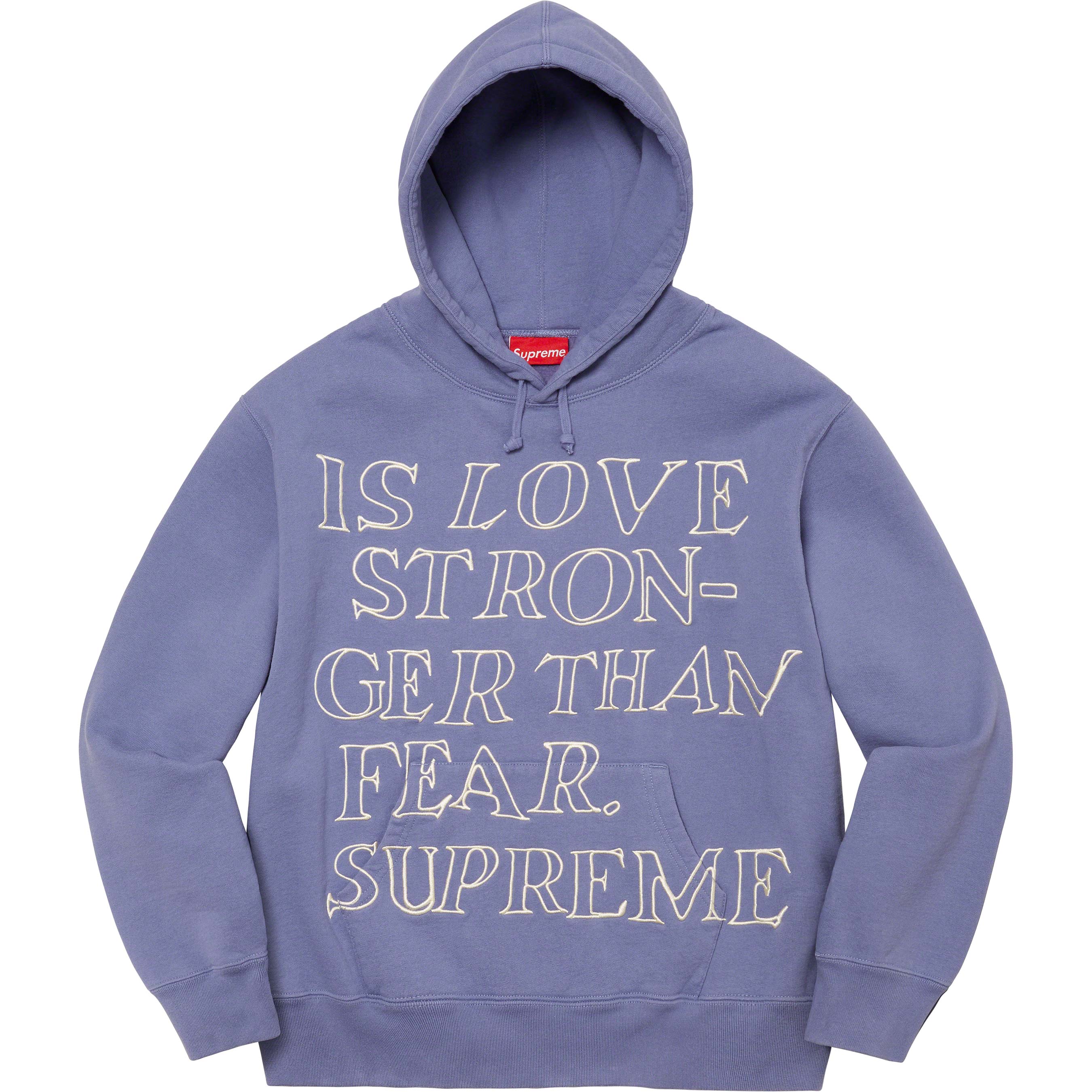 Supreme Sweater Blue With Gray Writing Size Large