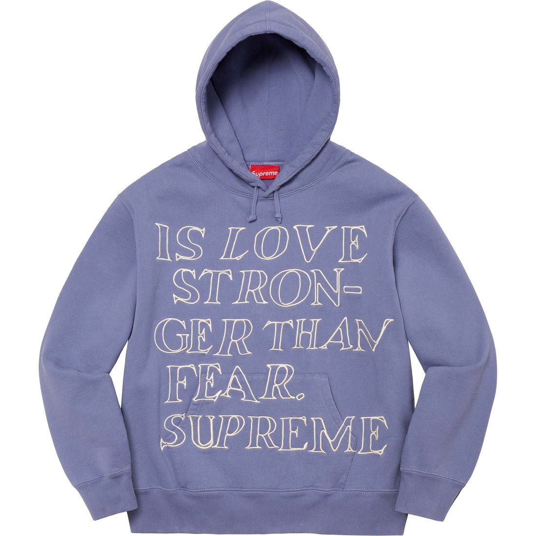 Details on Stronger Than Fear Hooded Sweatshirt Light Purple from spring summer
                                                    2023 (Price is $158)