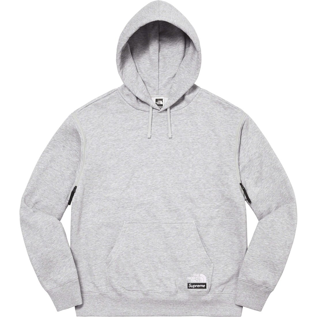 Details on Supreme The North Face Convertible Hooded Sweatshirt Heather Grey from spring summer 2023 (Price is $148)