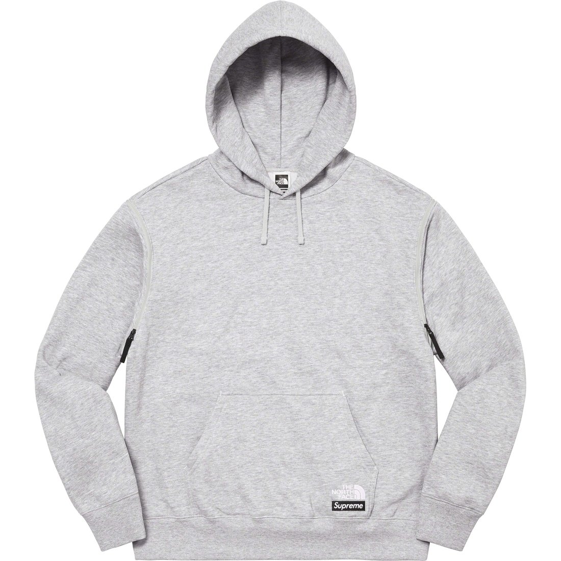 Details on Supreme The North Face Convertible Hooded Sweatshirt Heather Grey from spring summer
                                                    2023 (Price is $148)