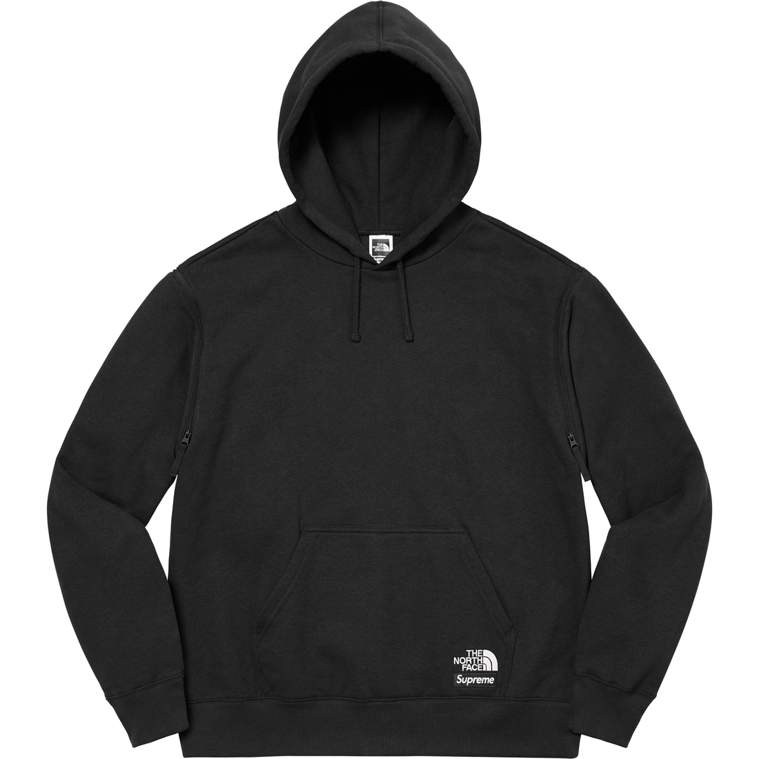 Details on Supreme The North Face Convertible Hooded Sweatshirt Black from spring summer 2023 (Price is $148)