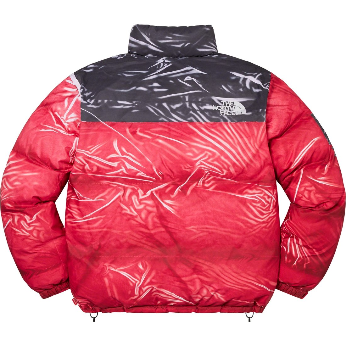 Details on Supreme The North Face Trompe L’oeil Printed Nuptse Jacket Red from spring summer
                                                    2023 (Price is $398)