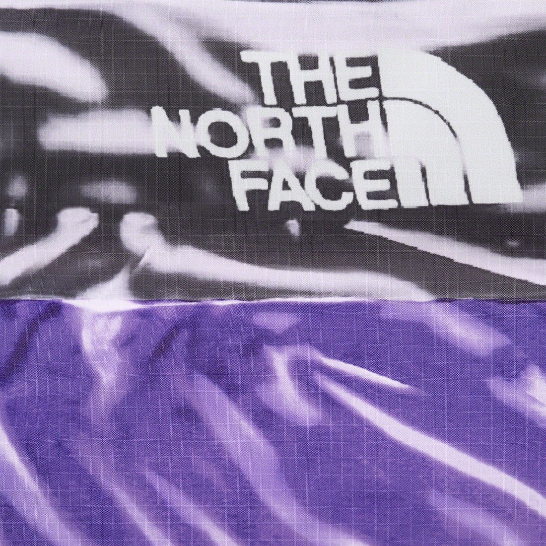 Details on Supreme The North Face Trompe L’oeil Printed Nuptse Jacket Purple from spring summer
                                                    2023 (Price is $398)